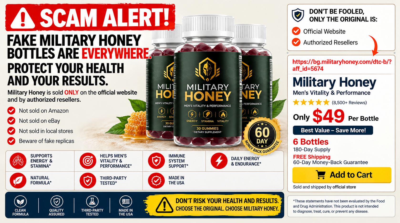 Military Honey scam alert warning
